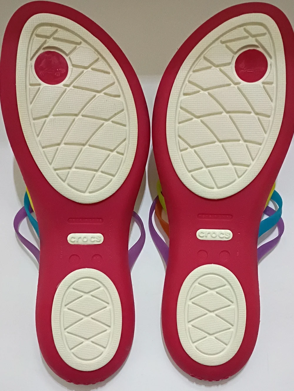 Crocs Isabella Huarache Rainbow Open Toe Jelly Sandals Slip On Women's Size 10